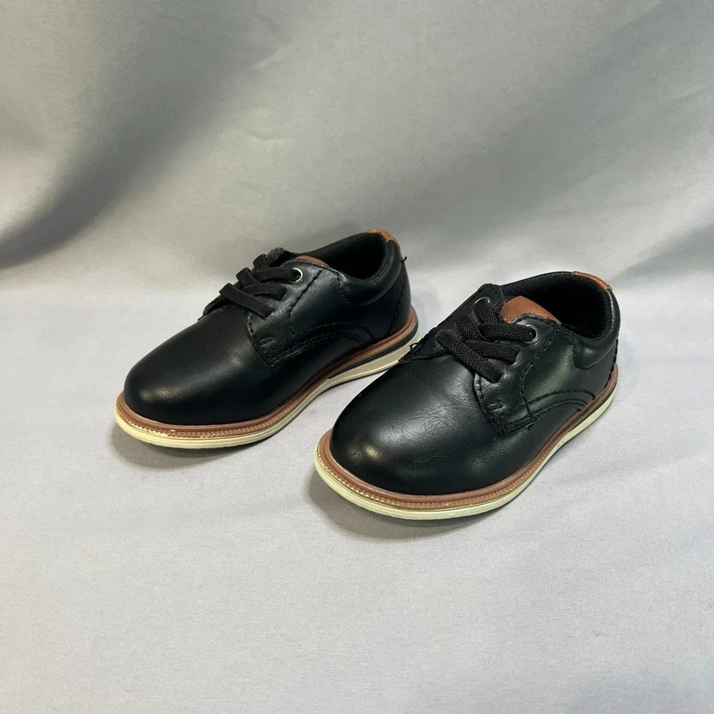 Max + Jake‎ Mix NO. 6 Boys US 6 Oxford Shoes Black Brown Leather Lace Up 2-Pairs